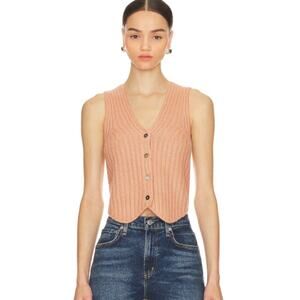 Favorite Daughter The Knit Favorite Vest Taupe M